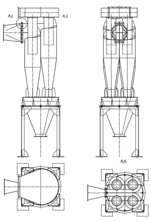 чертеж циклона У21-ББЦ в Верхней Пышме